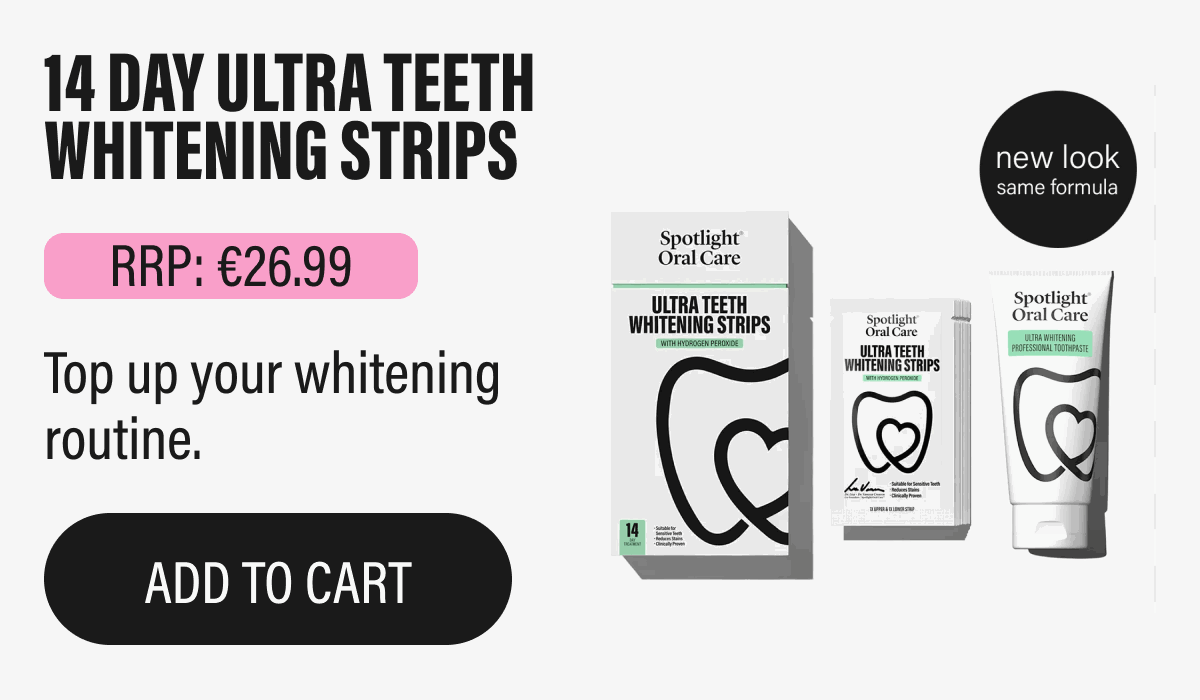 14 DAY ULTRA TEETH WHITENING STRIPS - Top up your whitening routine. | ADD TO CART