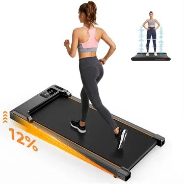 [EU Direct] Formill FT33 Walking Pad Under Desk Treadmill, 1-6km/h Space-Saving Electric Running Machine with 12% Incline, Vibration Massage Home Gym Fitness Equipment, 120kg Load