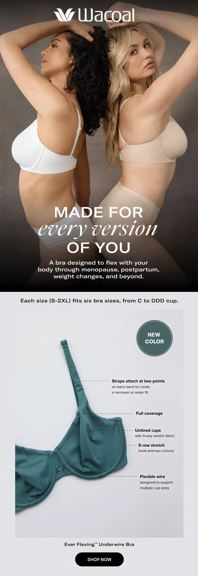 Ever Flexing Underwire Bra in a new color - Shop Now