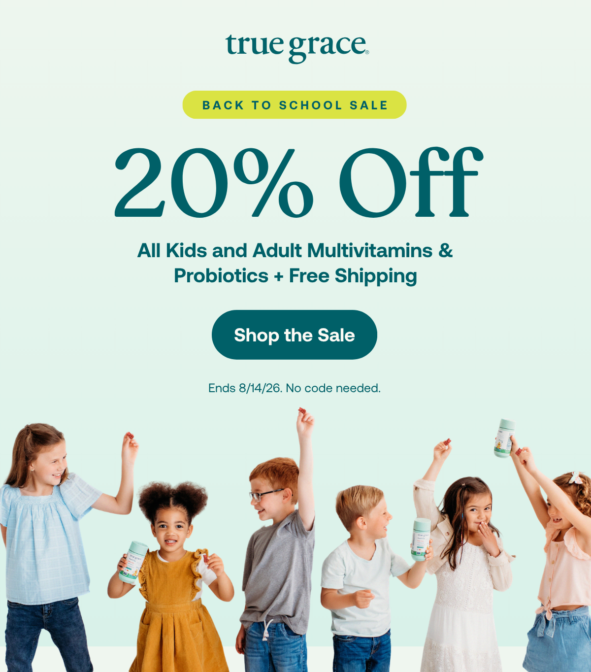 20% Off All Kids and Adult Multivitamins and Probiotics + Free Shipping
