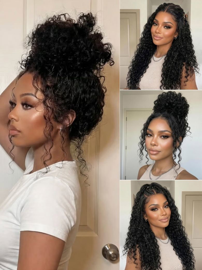 UNice 13x4 Pre Everything™ Pre-Cut HD & Transparent Lace Front Water Wave Drawstring Wig With Baby Hair