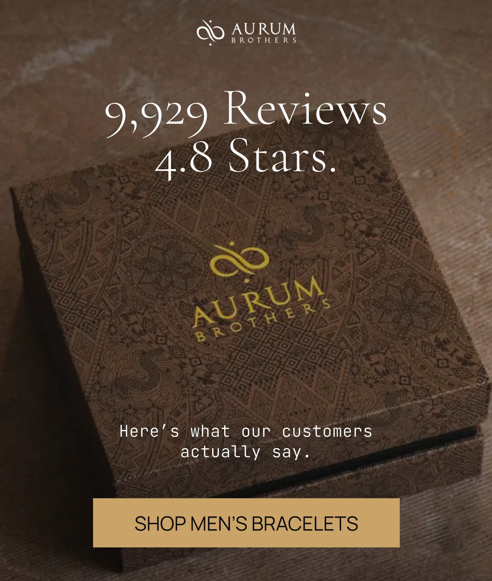 9,929 Reviews 4.8 Stars. Here’s what our customers actually say. SHOP MEN’S BRACELETS