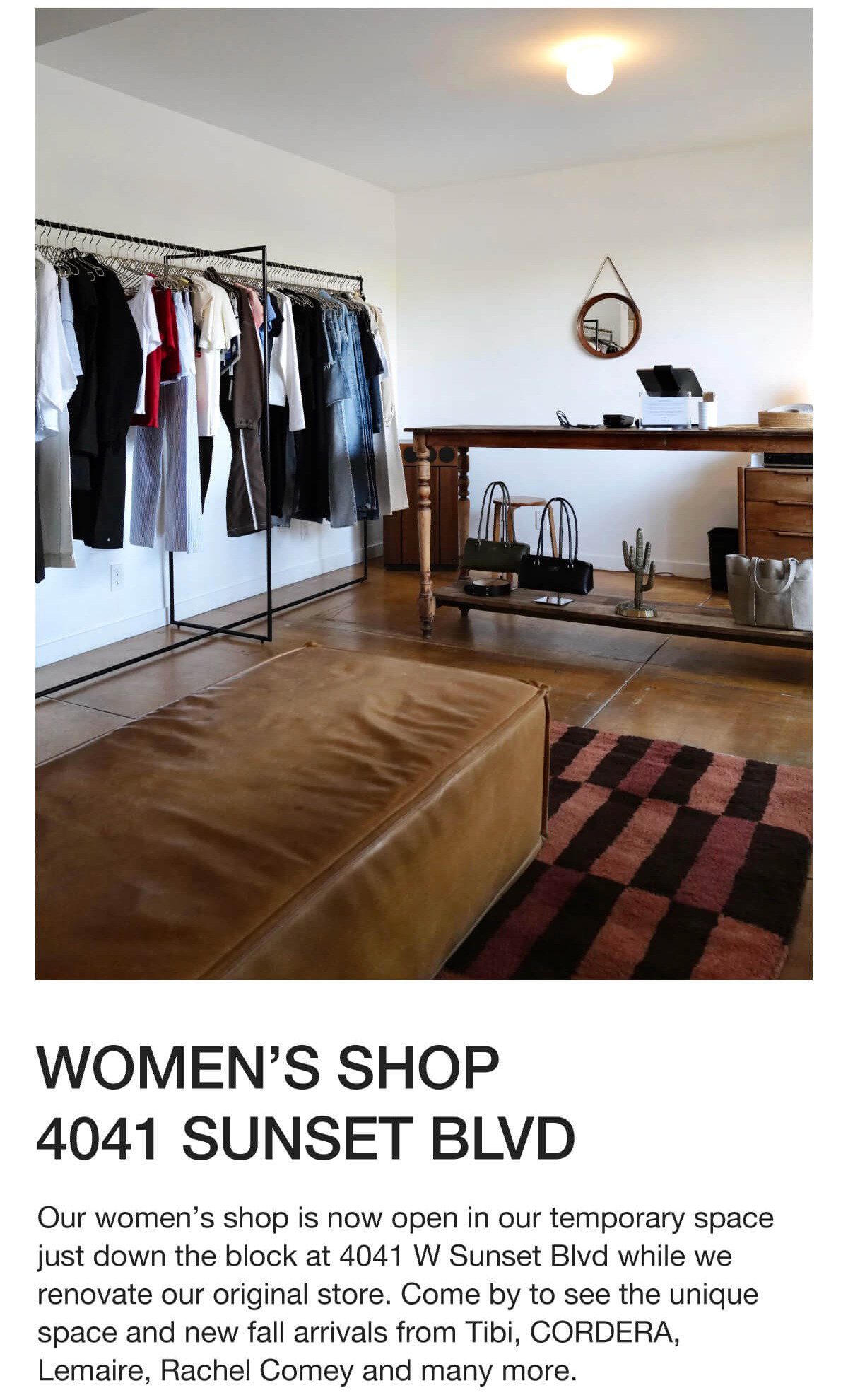 Women's Shop Now Open at 4041 Sunset Blvd