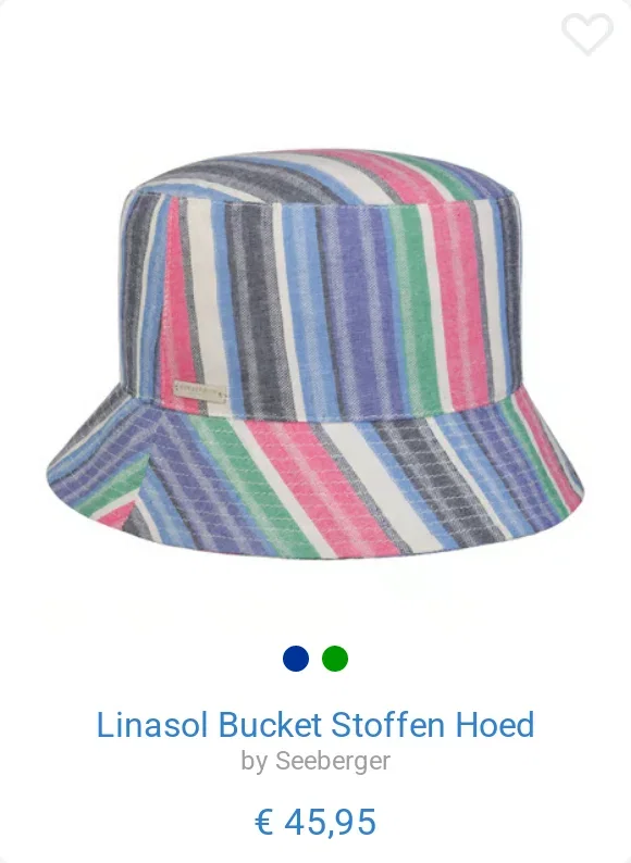 Linasol Bucket Stoffen Hoed by Seeberger