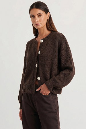 JAG Chocolate Lily Cardigan