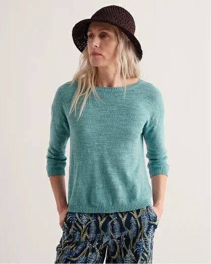 Knavock Plain Jumper Made With Linen & Organic Cotton