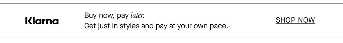 Buy now, pay later with Klarna