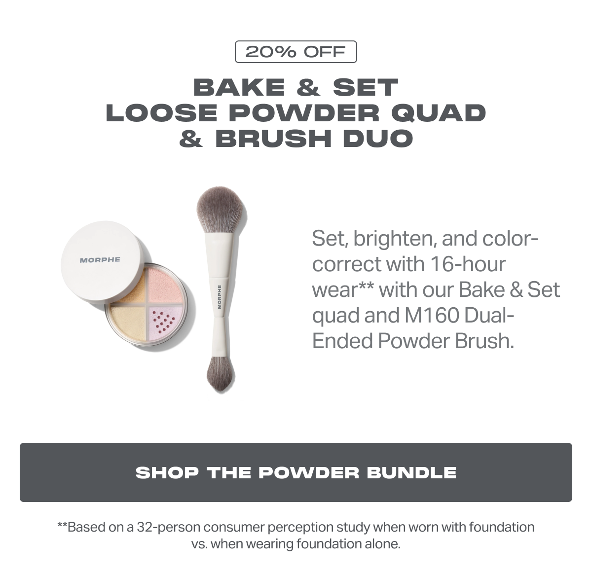 BAKE & SET LOOSE POWDER QUAD & BRUSH DUO