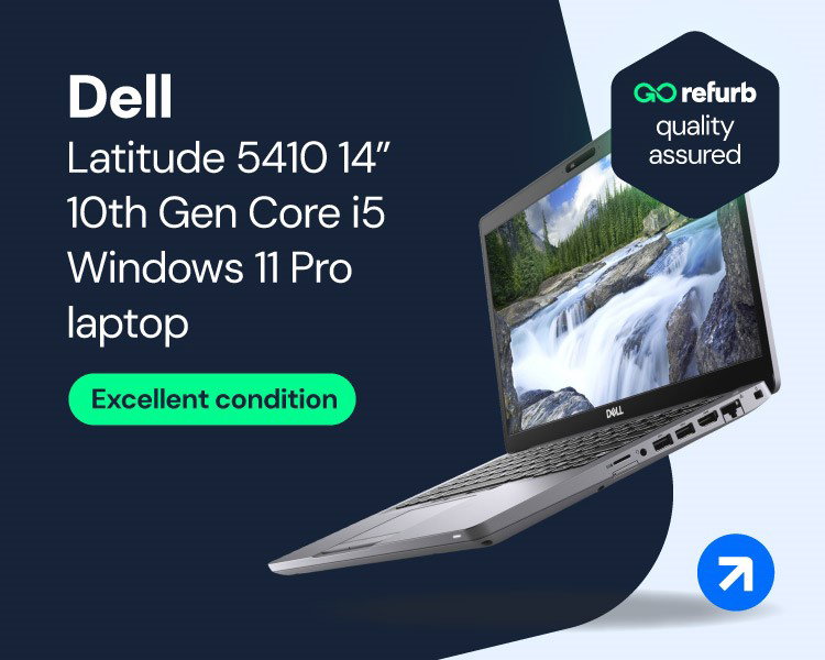 Refurbished Dell Latitude 5410 Core i5 10th gen 16GB RAM 256GB SSD 14 Inch Windows 11 Pro Laptop