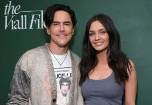 Tom Sandoval and Victoria Lee Robinson attend a taping of "The Viall Files" on March 20, 2025 in Sherman Oaks, California.
