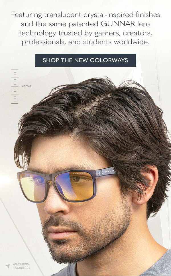 Featuring translucent crystal-inspired finishes and the same patented GUNNAR lens technology trusted by gamers, creators, professionals, and students worldwide. Shop the new colorways.