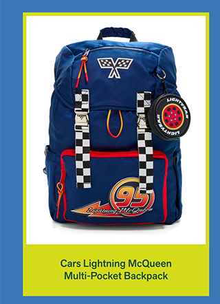Cars Lightning McQueen Multi-Pocket Backpack