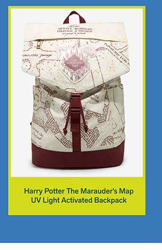 Harry Potter The Marauder's Map UV Light Activated Backpack