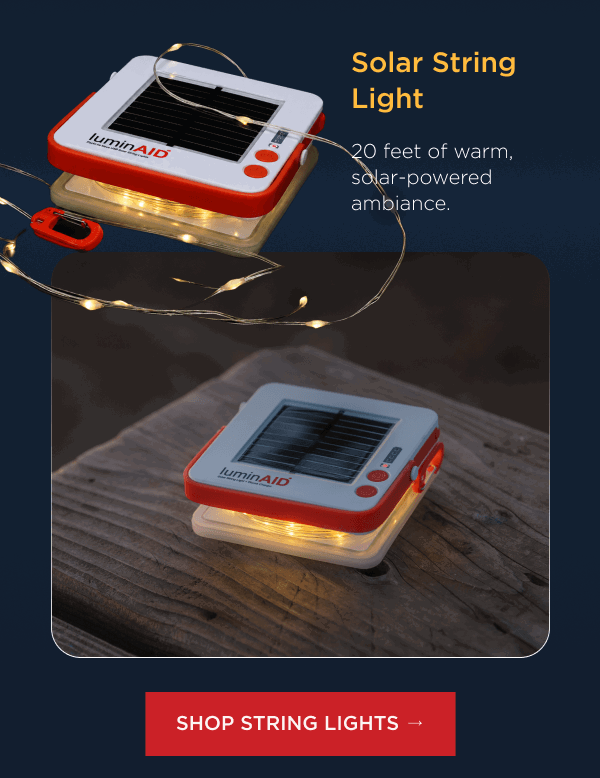 Solar String Light 20 feet of warm, solar-powered ambiance.  [ Shop String Lights → ]