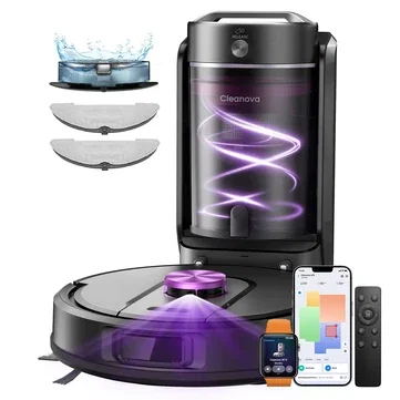 [EU Direct] Vactidy WI5 Robot Vacuum Cleaner with Mop Function, Bagless Multi-Cyclone Suction Station, 10000Pa Suction, LiDAR Navigation, 180 Min Runtime, 5 Cards, for Pet Hair and Carpet