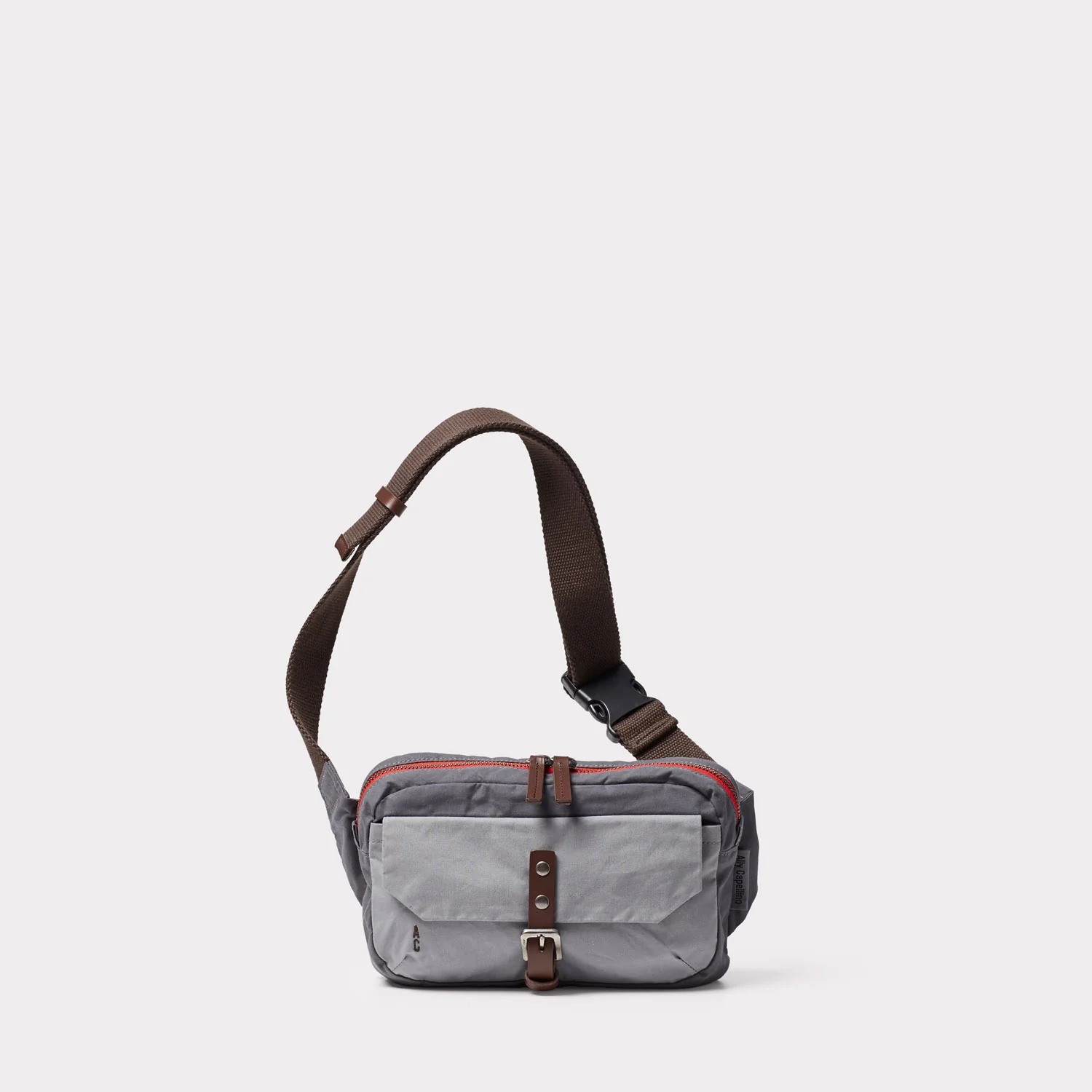 Image of FELA Waxed Cotton Bumbag in Tarmac