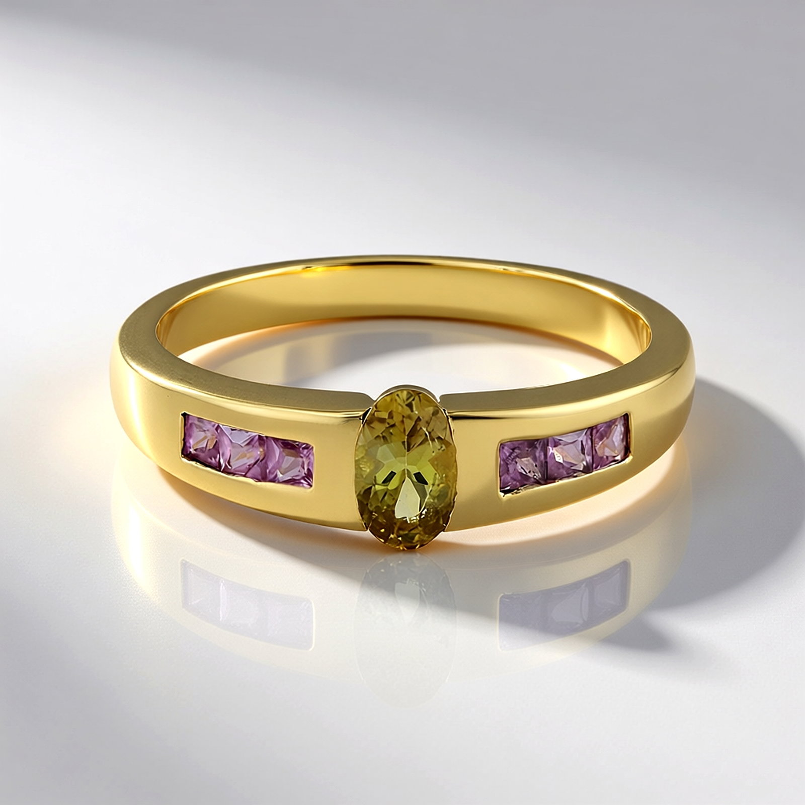 Zilveren Ring met Roségouden Plating en Witte Cambodjaanse Zirkonen – 0,16 ct Geometrisch