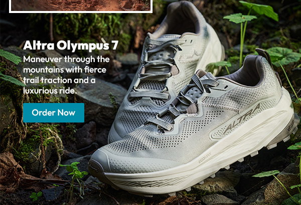 Altra Olympus 7 | Maneuver through the mountains with fierce trail traction and a luxurious ride. | Order Now
