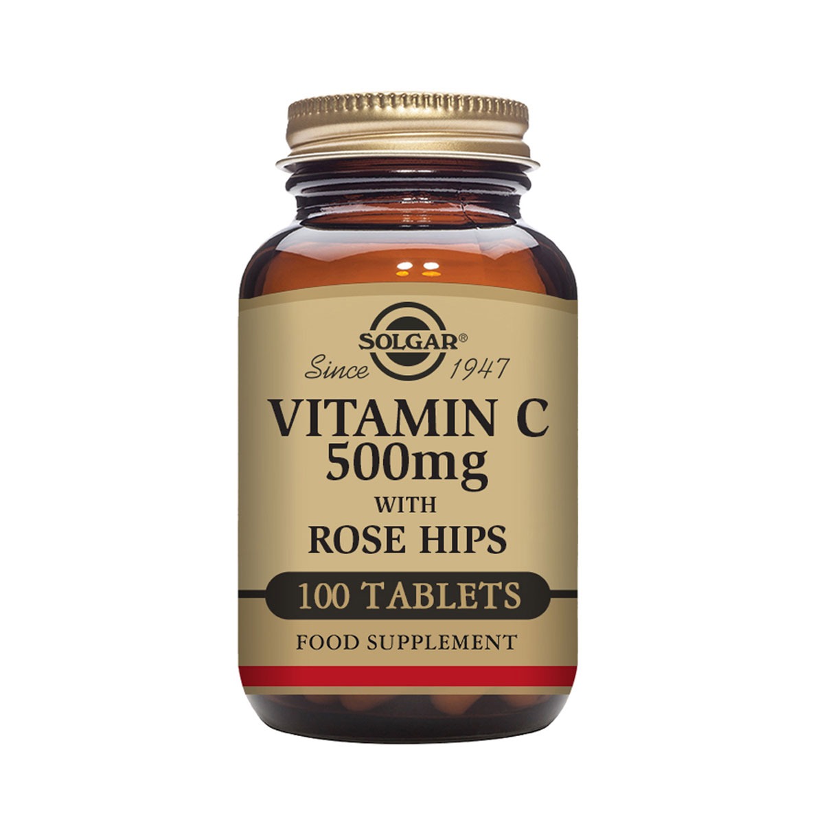 Image of Solgar Vitamin C 500Mg With Rose Hips 100 Tablets