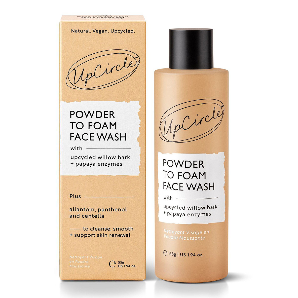 Image of Upcircle Powder To Foam Face Wash With Willow Bark and Papaya Enzymes