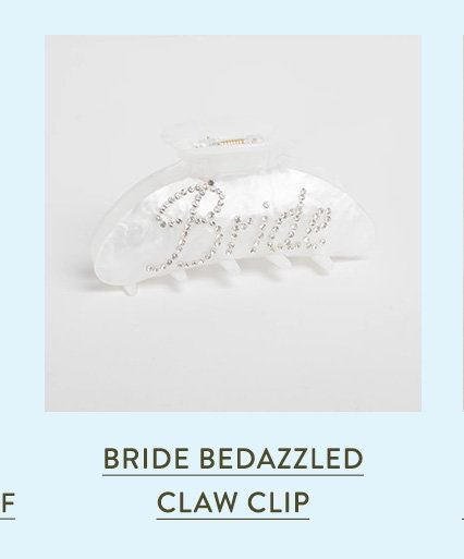 Bride Bedazzled Claw Clip