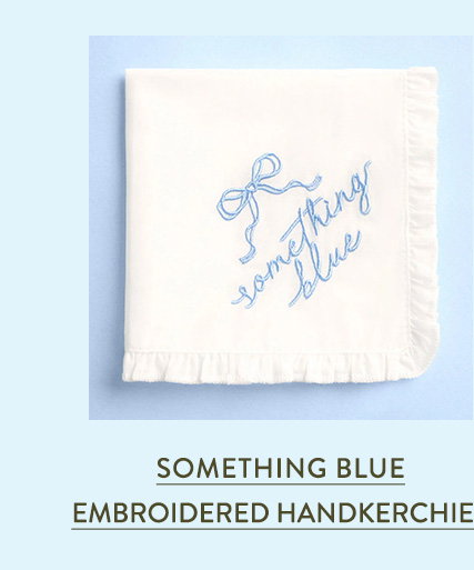 Something Blue Embroidered Handkerchief 