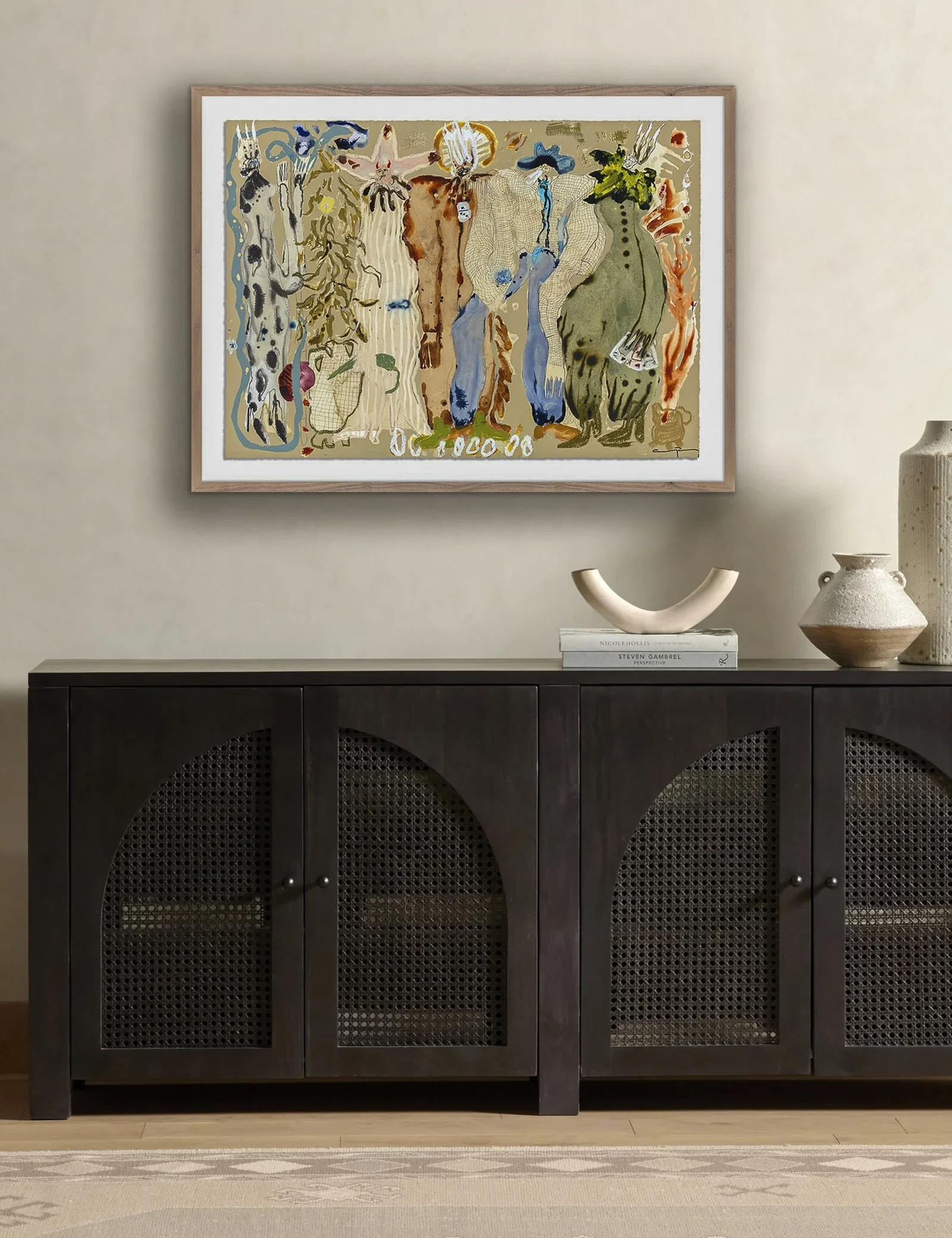 Image of Blue Eyed Snake Woman Wall Art by Caroline Pinney