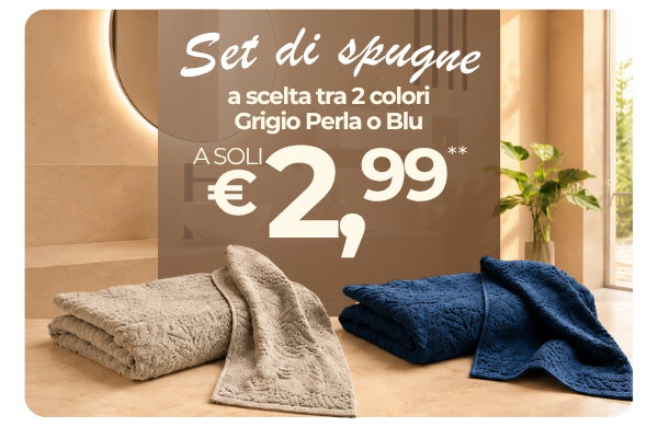 Set 2 spugne a scelta tra due colori a soli €2,99**
