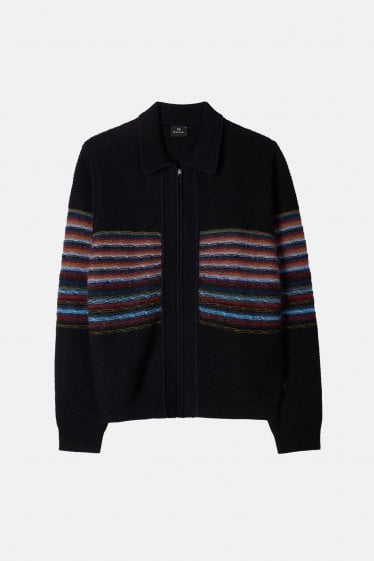 PS Stripes Cardigan Navy