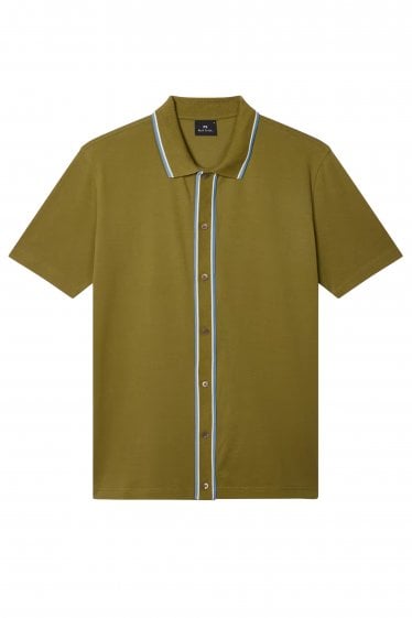 PS Regular Fit Button Up Polo Green
