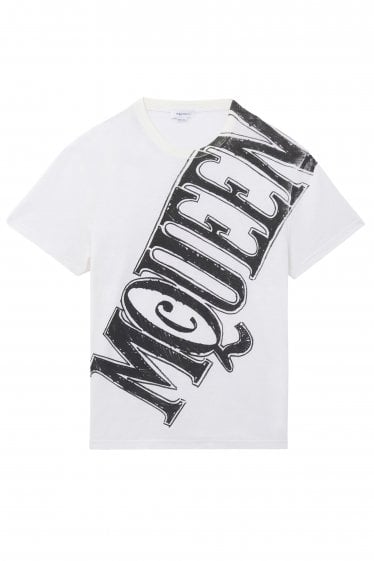 Slashed Logo T-Shirt White