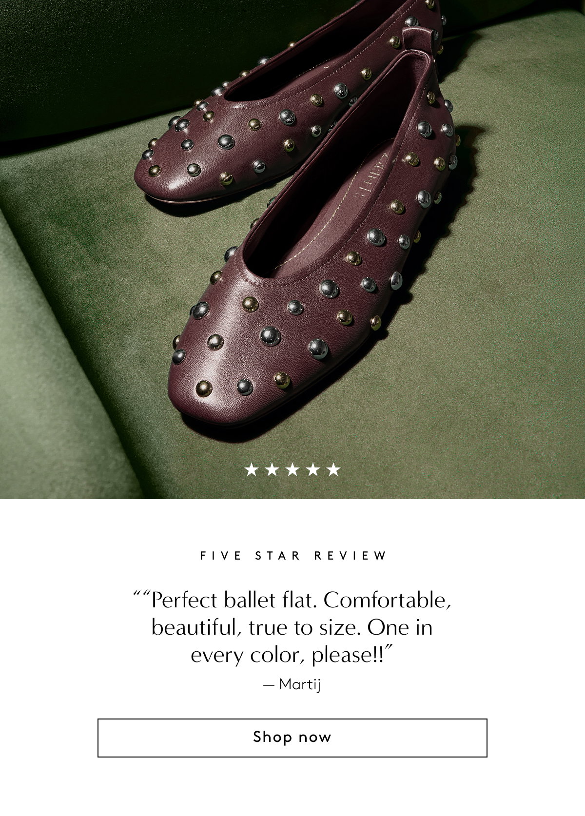 “Perfect Ballet Flat. Comfortable, Beautiful, True To Size. One In Every Color, Please!!” -martij | Shop Now