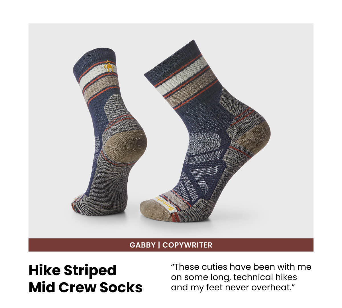 Hike Striped Mid Crew Socks
