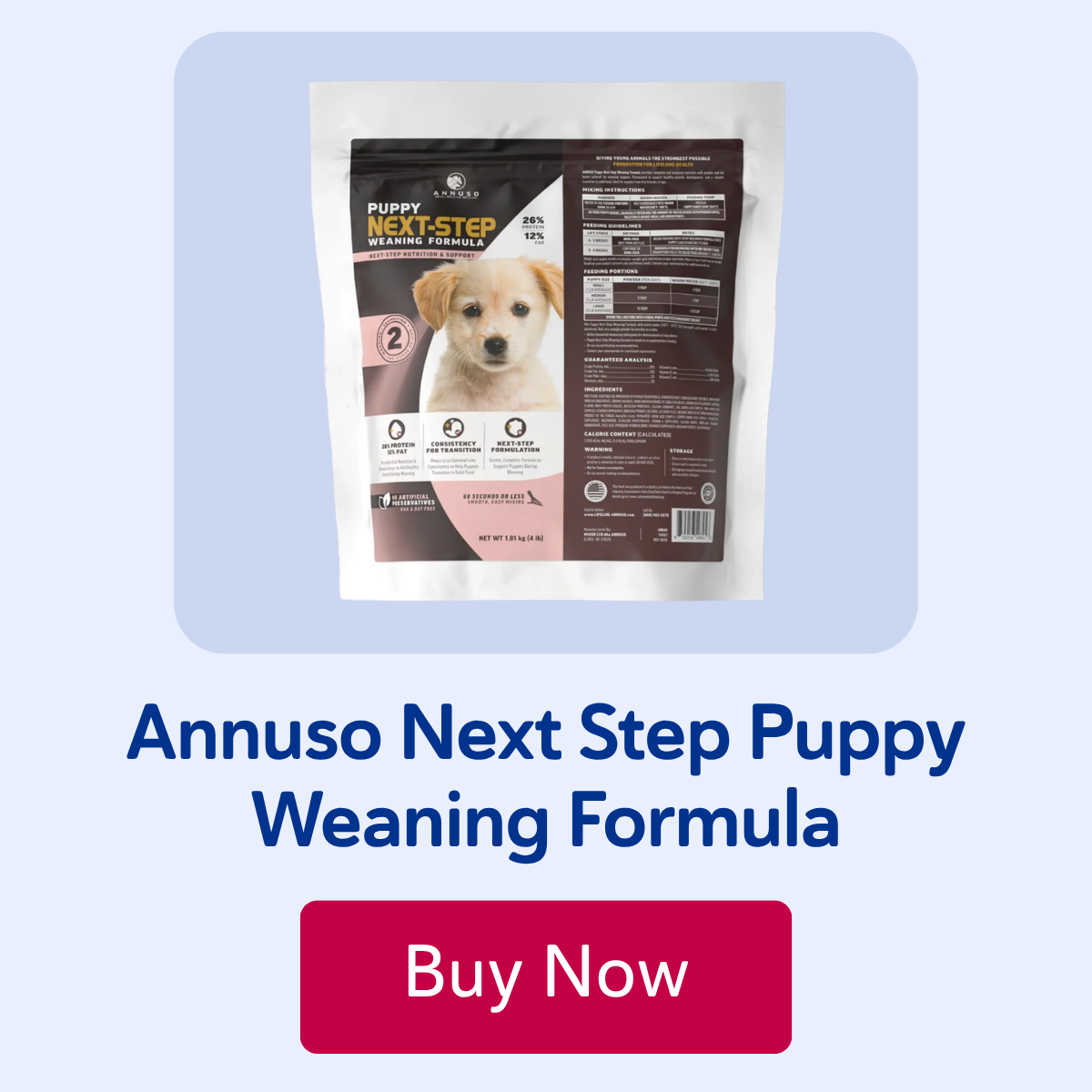 Annuso Next Step Puppy Weaning Formula