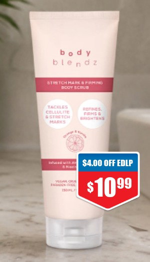 Shop Body Blendz Stretch Mark & Firming Body Scrub 150g at Chemist Warehouse sale ends 5 August 2026