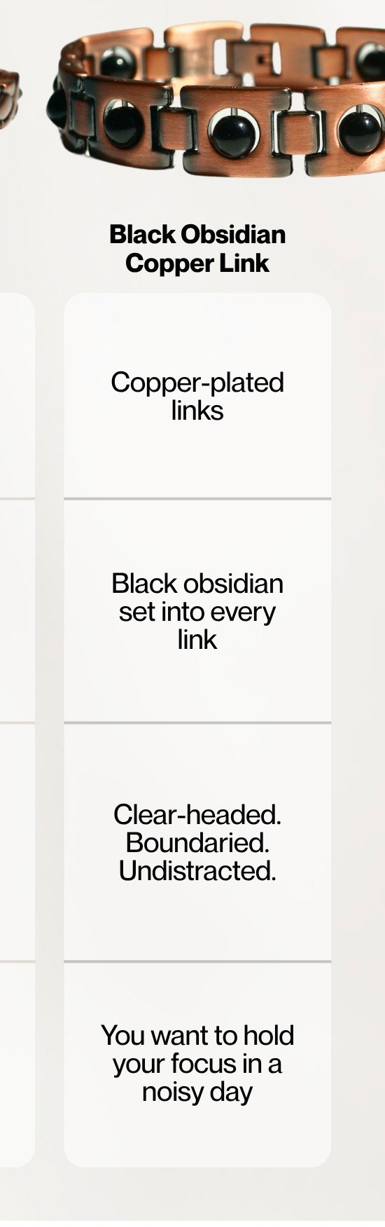Black Obsidian Copper Link
