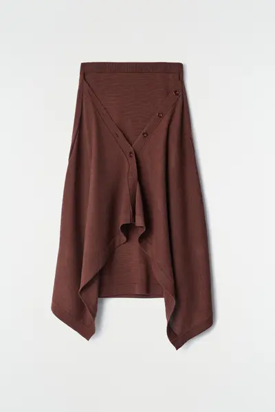 Lemaire Buttoned Skirt Acajou