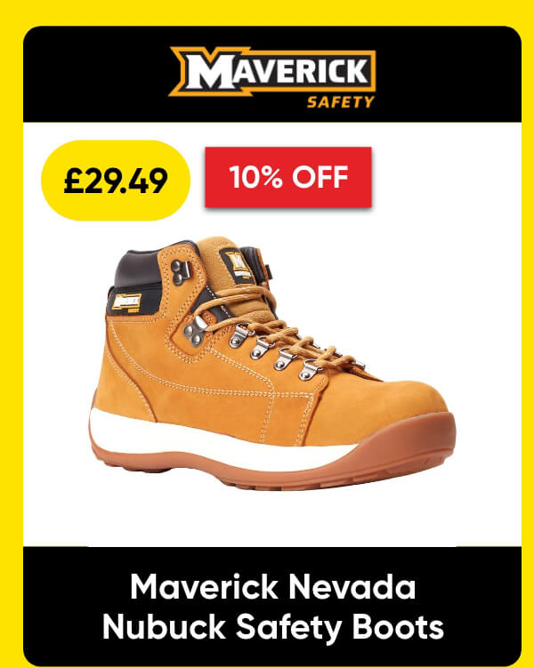 Maverick Nevada Nubuck Safety Boots Size 8
