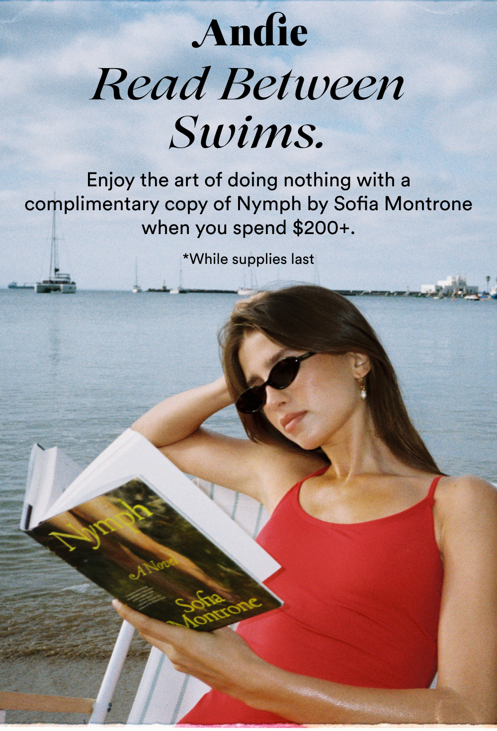 The art of doing nothing. Spend $200+ and receive a complimentary copy of Nymph by Sofia Montrone. 