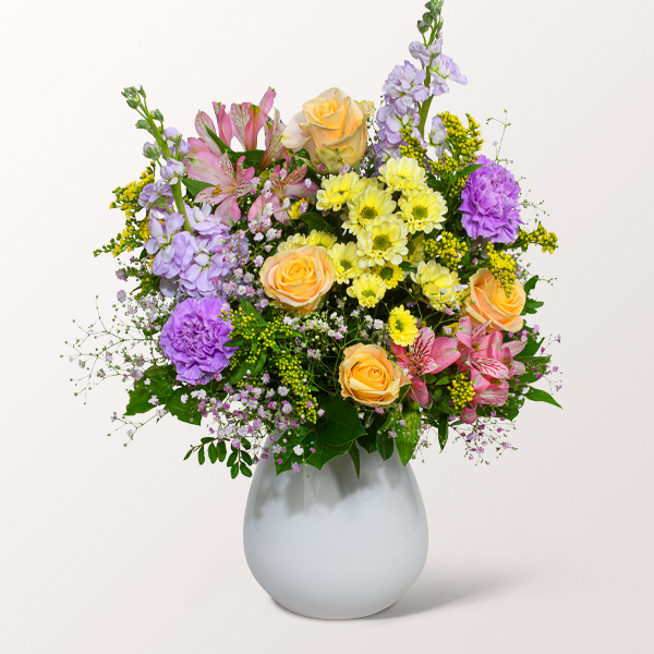 Pure Farbharmonie: Blumenstrauß Blütenexplosion mit 2 Gratis-Geschenken für 40,99 €