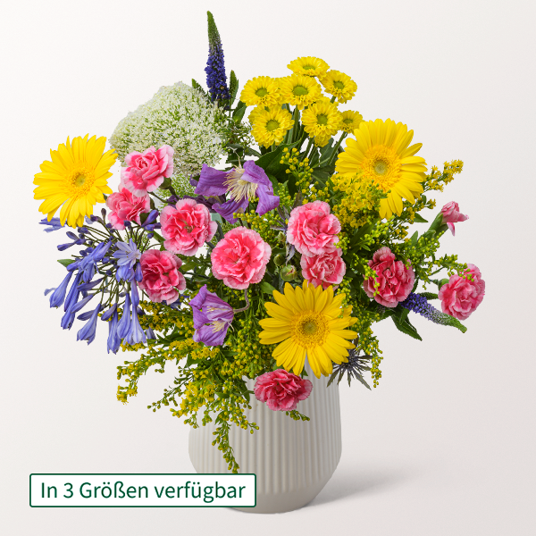 Sommerstimmung: Blumenstrauß Sommerwiese in 3 Größen mit 2 Gratis-Geschenken ab 34,99 €