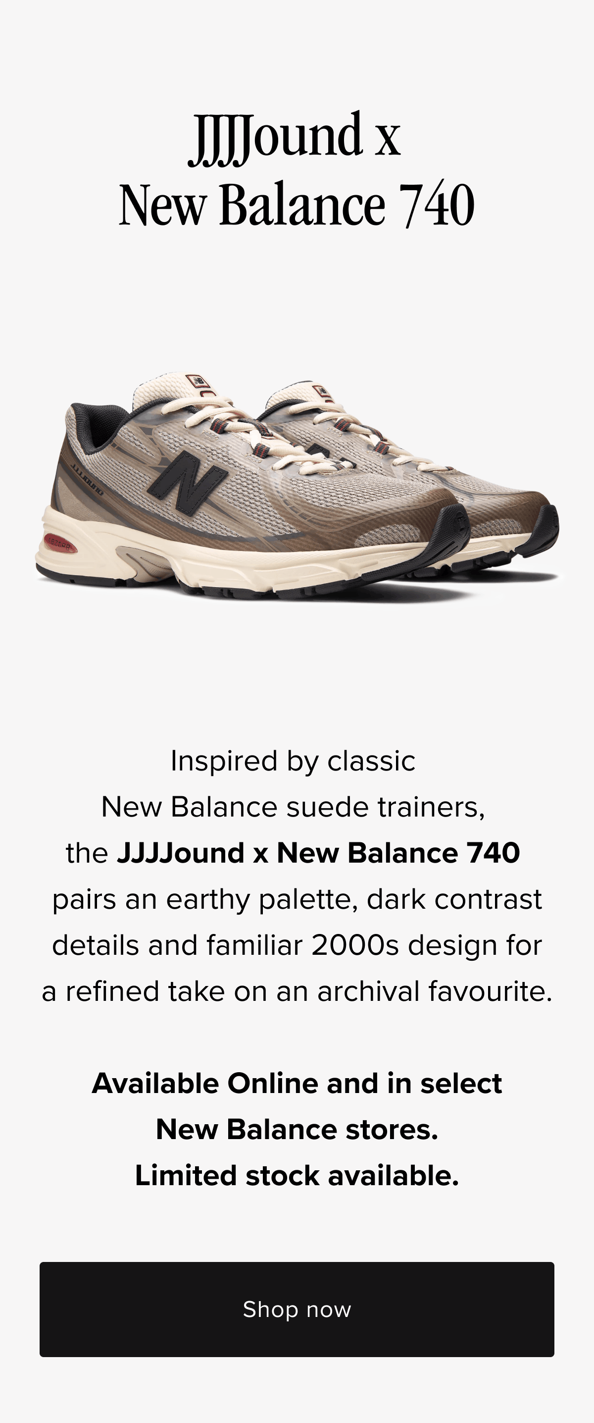 Hero GIF of JJJJound x New Balance 740