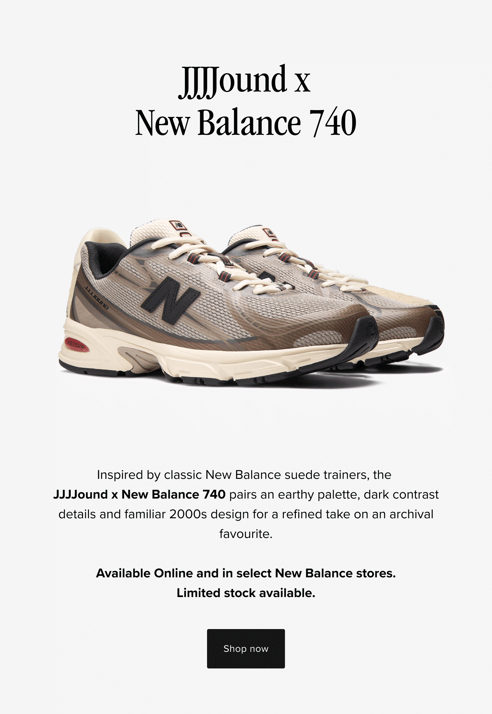 Hero GIF of JJJJound x New Balance 740