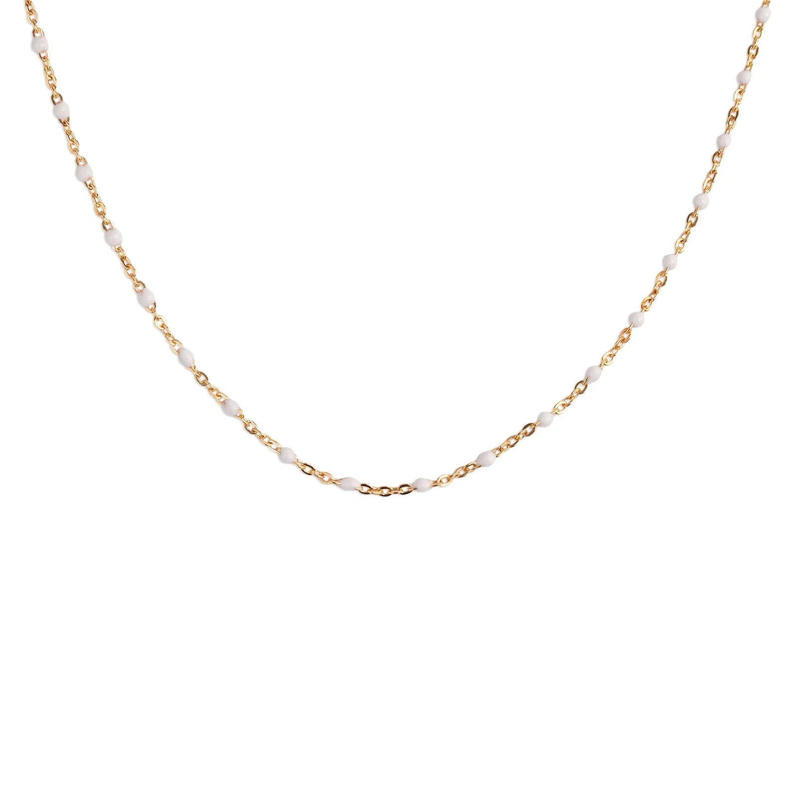 Image of White Enamel Necklace