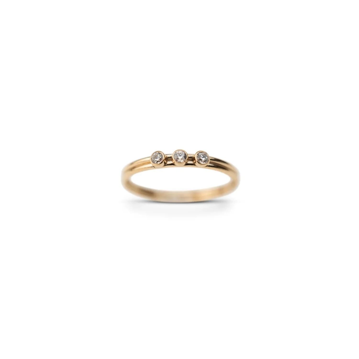 Image of Gold Filled Tri-Crystal Stacker