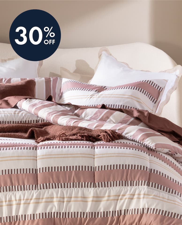 Salma Stripe Comforter Set QB