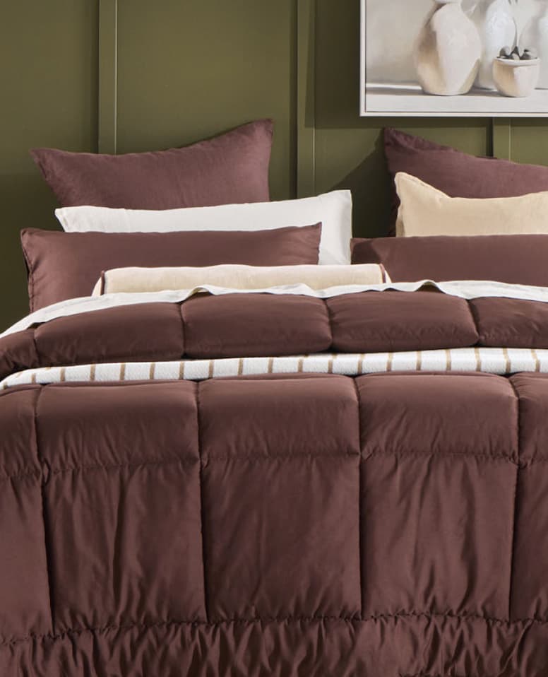 Snoozi Cube Chocolate Microfibre Comforter Set