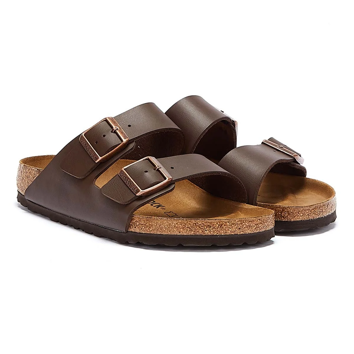 Image of Birkenstock Arizona Birko-Flor Men's Brown Regular Sandals