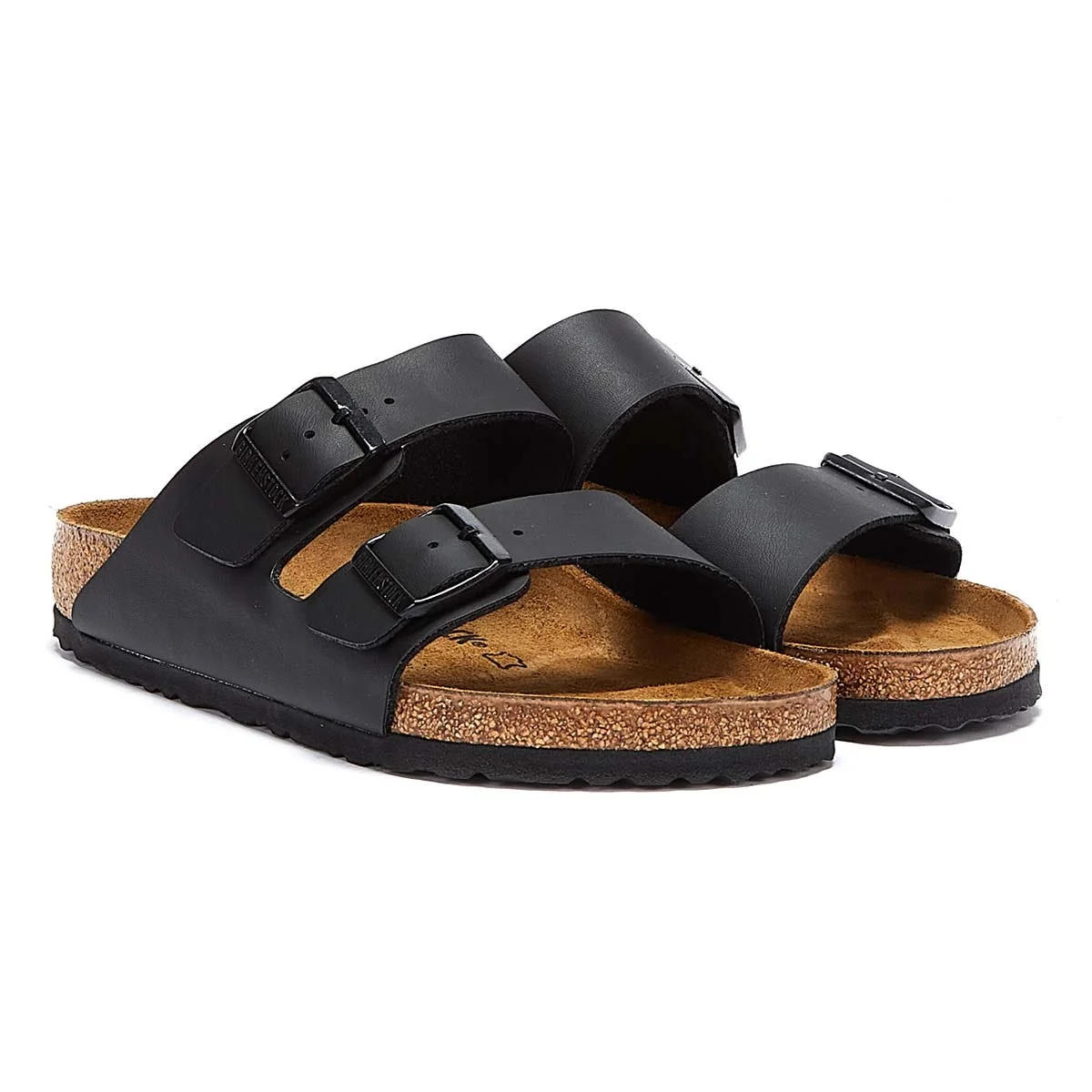 Image of Birkenstock Arizona Birko-Flor Men's Black Regular Sandals