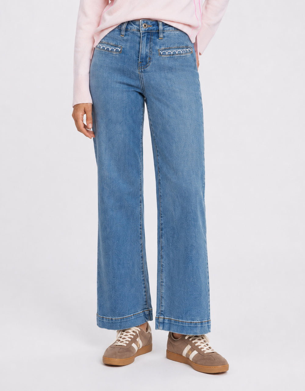 Freya Scallop Jean - 70's Blue